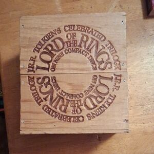 Lord of the Rings Wooden Box Set Chest - Burned Lettering